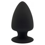 Черная анальная втулка Premium Silicone Plug M - 11 см.